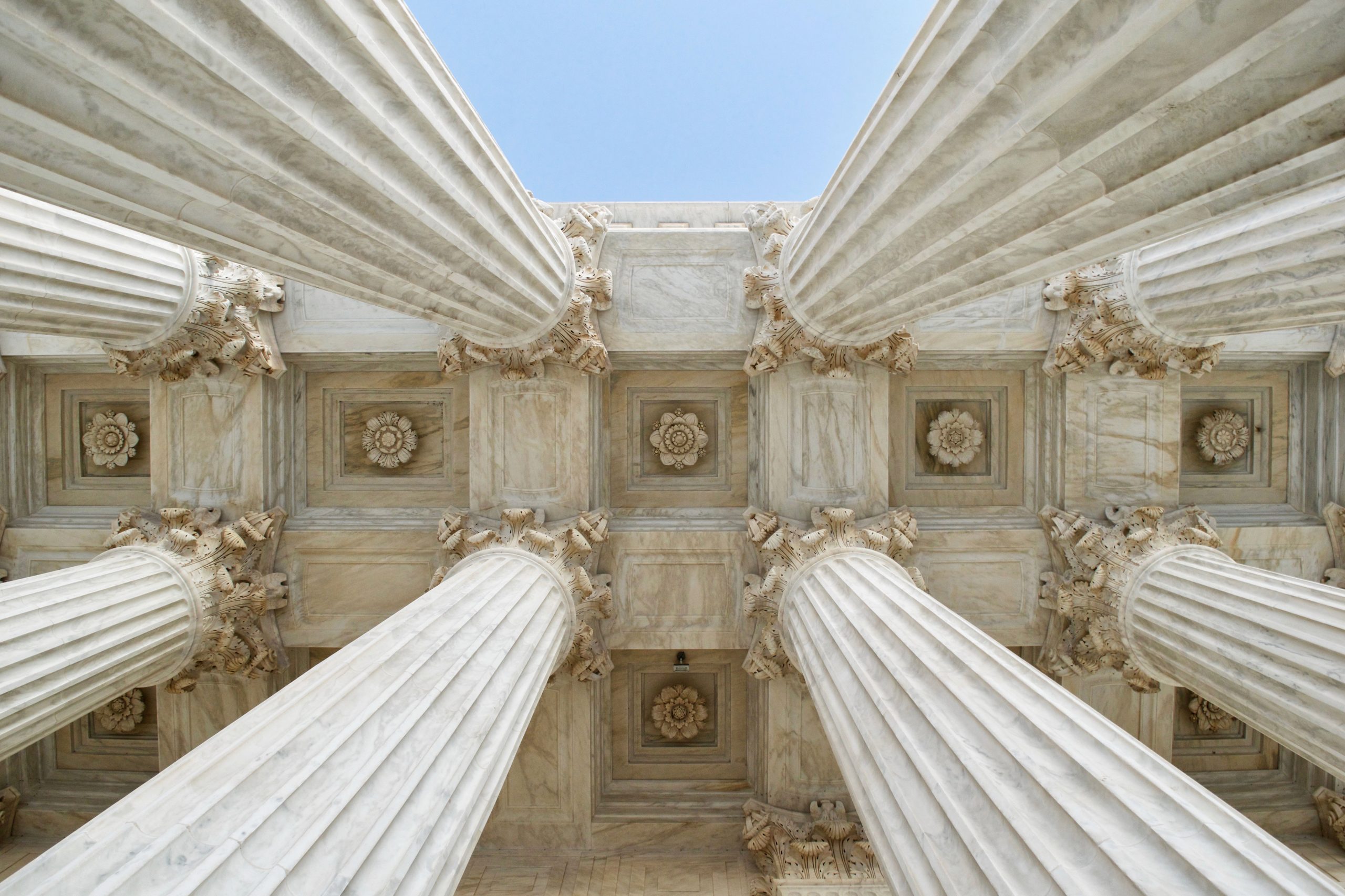 looking up at supreme court columns