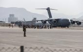 A plane on the runway in Afghanistan