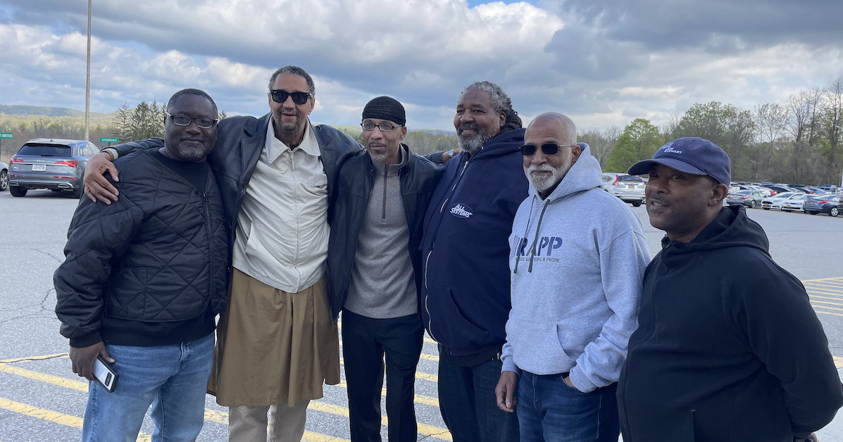 Stanley Bellamy walks out of Greenhaven Correctional Facility