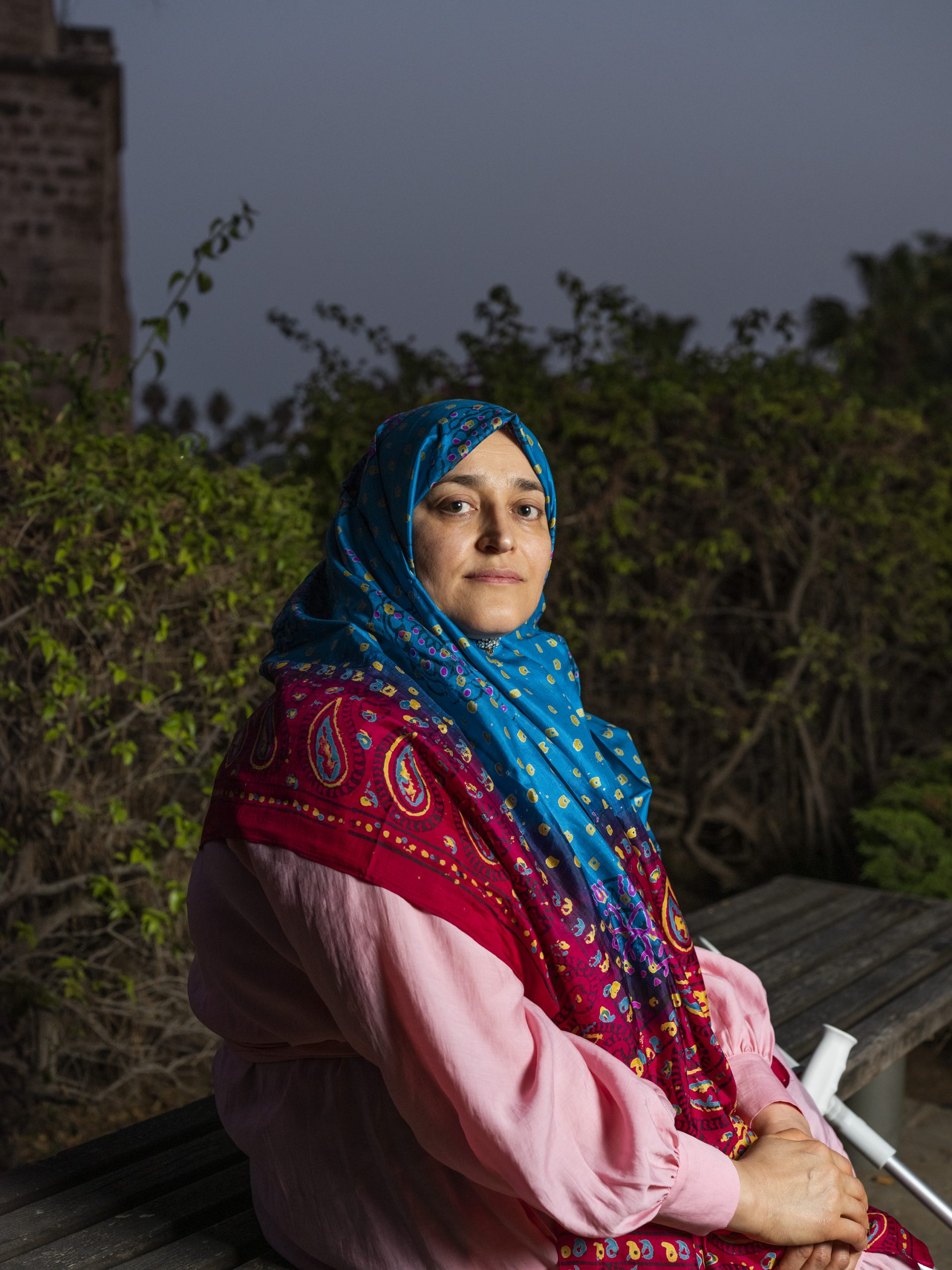 Portrait of Jamila from the Faces of Resilience photo exhibit of Afghan women human rights defenders. Photo credit: Prof. Maureen Drennan, LaGuardia College