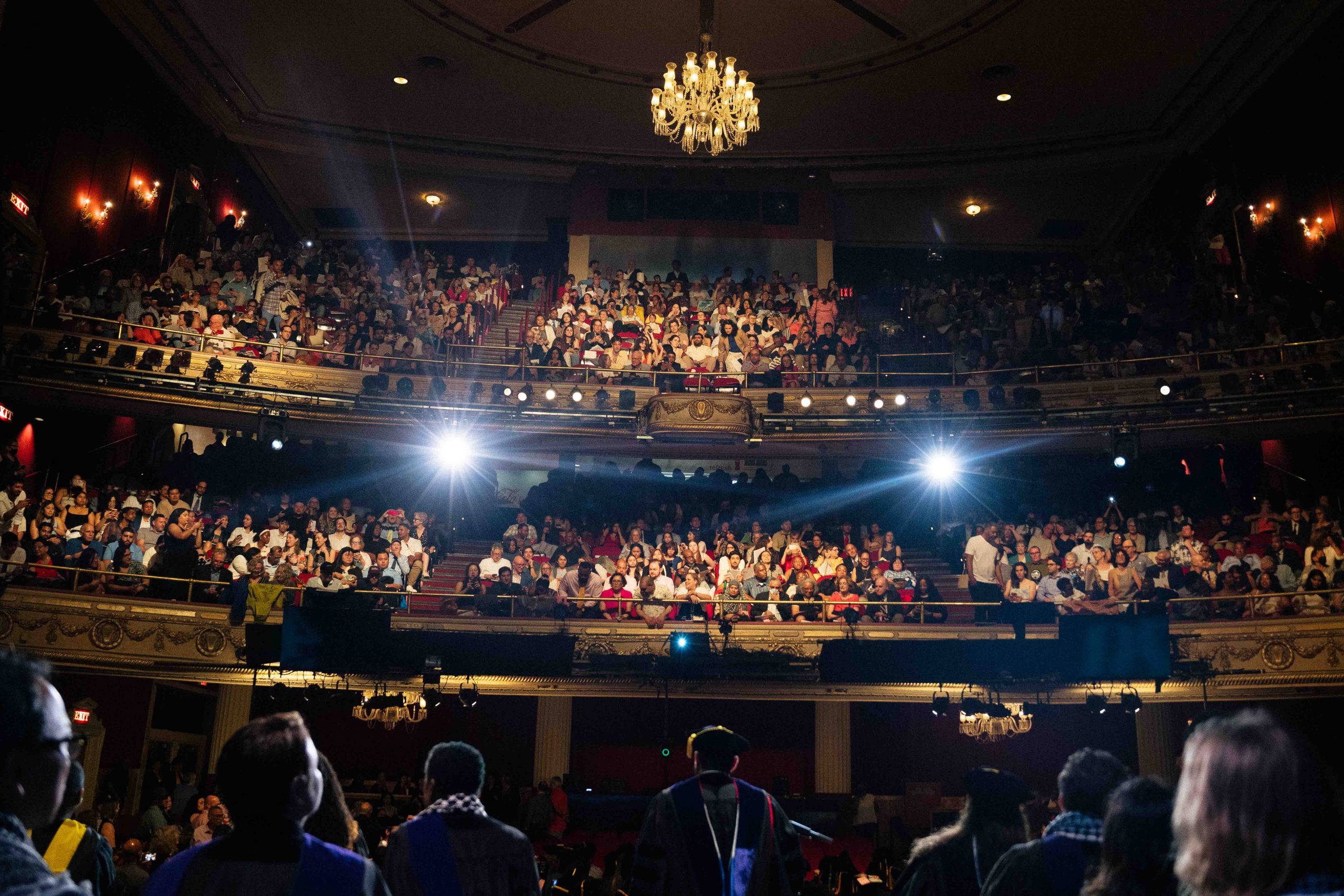 the crowd gathered in the Apollo Theater for Commencement 2024