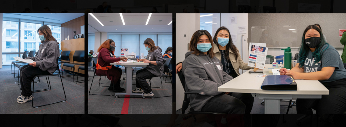 a CUNY Law student goes through the process of getting help with her citizenship application