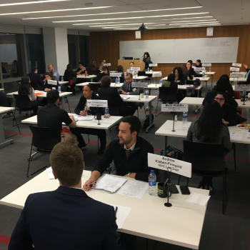 Employers and alumni work with CUNY Law students