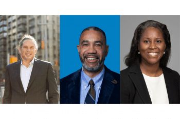 Left to right: Adam Weinstein, Kirk Goodrich, and Louise Carroll