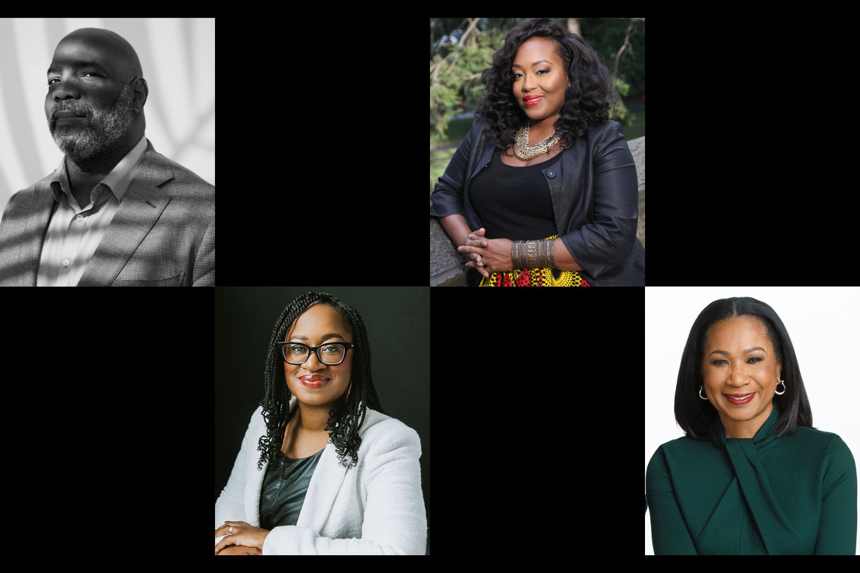 Left to Right: Dr. Jelani Cobb, Dr. Keisha Blain, Dr. Zinga Fraser, and Sandra Bookman