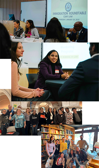 Students, alumni, and faculty advocate for immigration rights, mentor peers, and organize civic education and outreach programs.