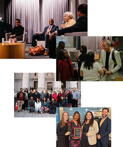 Faculty, staff, and partners engage in public interest law panels, community gatherings, and award ceremonies at CUNY Law.