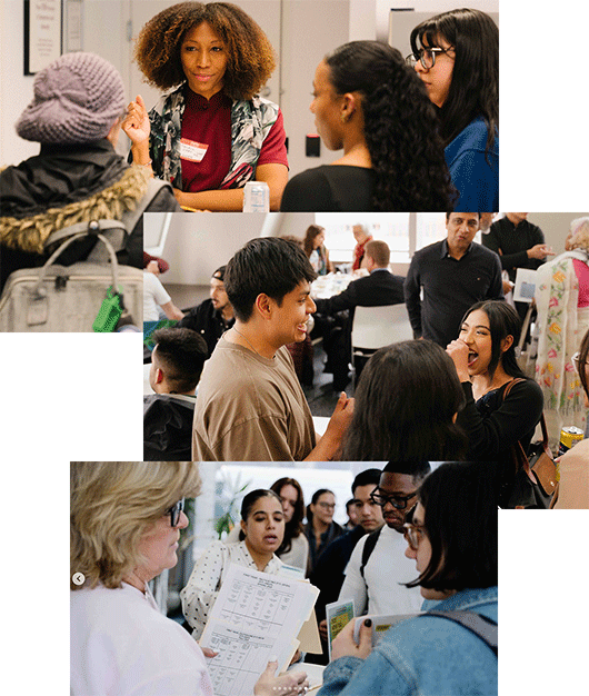 CUNY Law students and mentors build community, share resources, and support pathways to legal careers through active engagement.