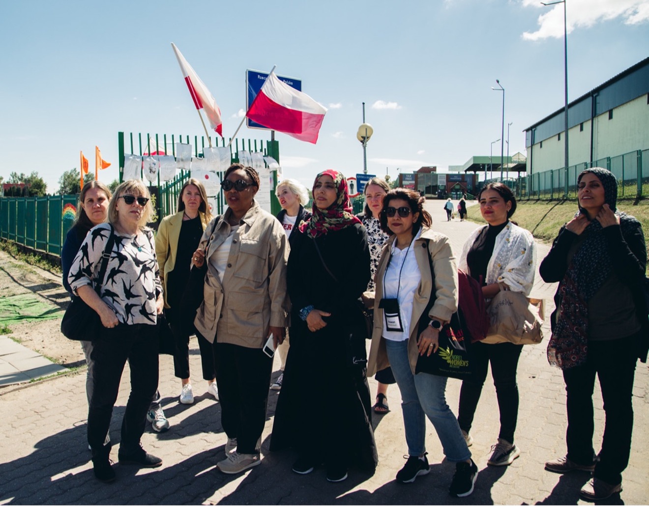Executive Director Leymah Gbowee with the delegation during the Ukraine/Poland groupPhoto credit: Nobel Women’s Initiative 