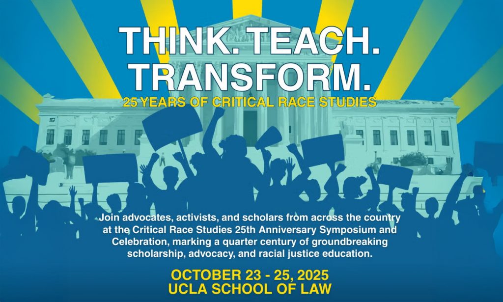 Silhouetted figures holding signs in front of a government building under a blue sky with yellow rays. Text: 